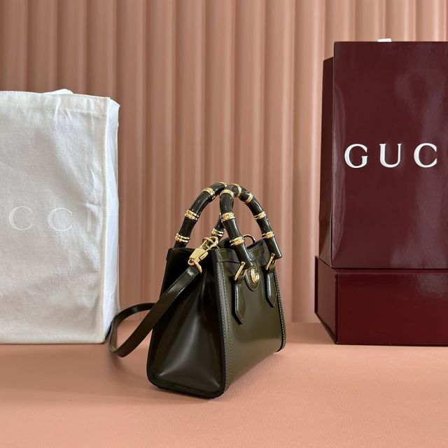 GG original calfskin diana small tote bag 832936 green