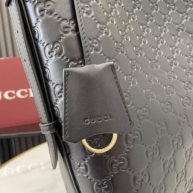 GG original calfskin emblem small shoulder bag 848881 black