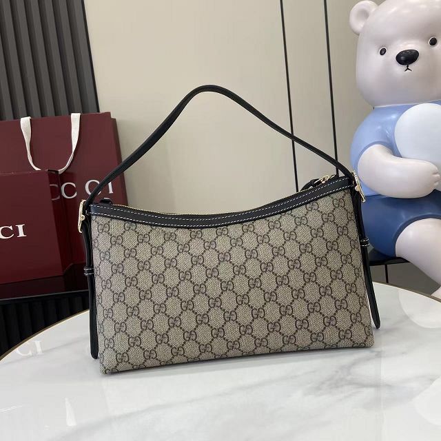 GG original fabric emblem medium shoulder bag 847449 black