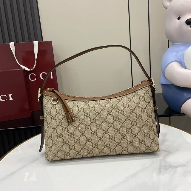 GG original fabric emblem medium shoulder bag 847449 brown