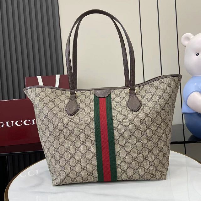 GG original fabric ophidia large tote bag 836829 brown