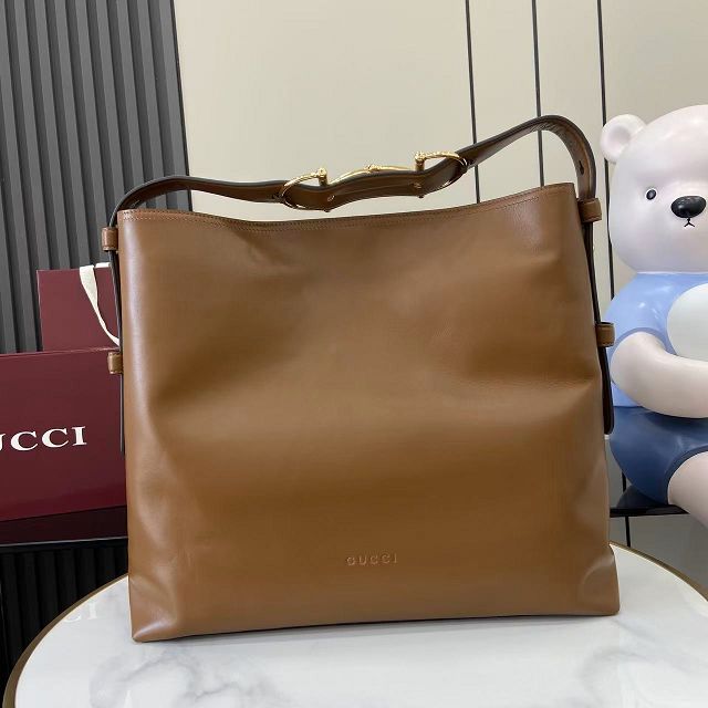 GG original calfskin beatrix large tote bag 850546 brown