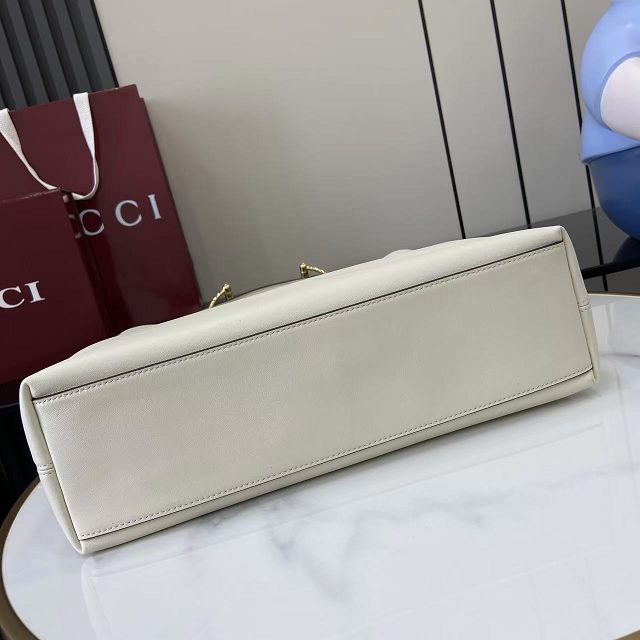 GG original calfskin beatrix medium tote bag 850926 white