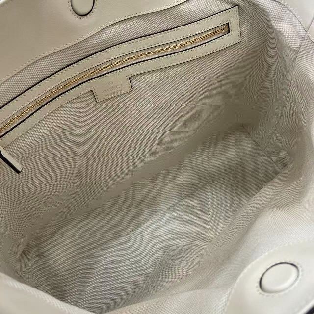 GG original calfskin beatrix medium tote bag 850926 white