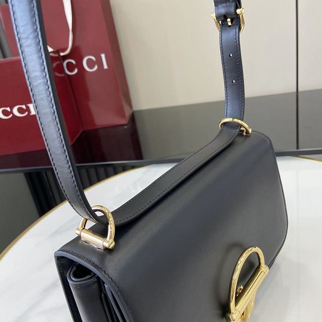 GG original calfskin siena small shoulder bag 846705 black