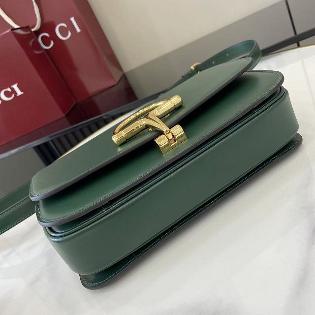 GG original calfskin siena small shoulder bag 846705 green