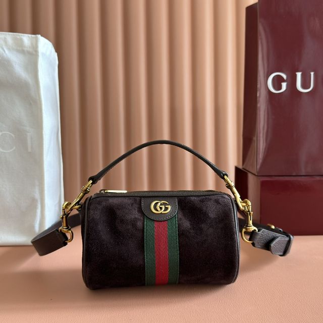 GG original suede ophidia mini bag 846869 dark brown
