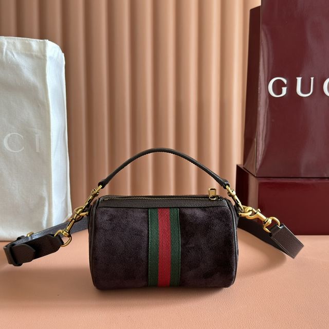 GG original suede ophidia mini bag 846869 dark brown