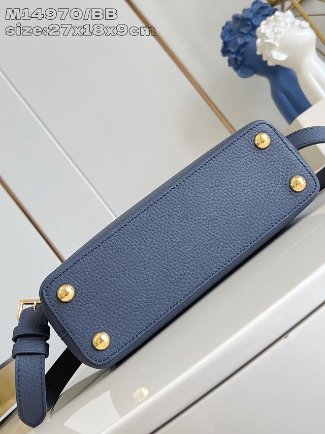 Louis vuitton original calfskin capucines BB handbag M14970 navy blue
