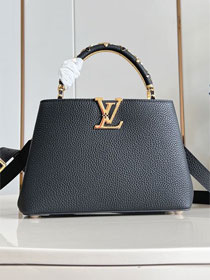 Louis vuitton original calfskin capucines BB handbag M14976 black