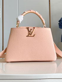 Louis vuitton original calfskin capucines BB handbag M14976 light pink