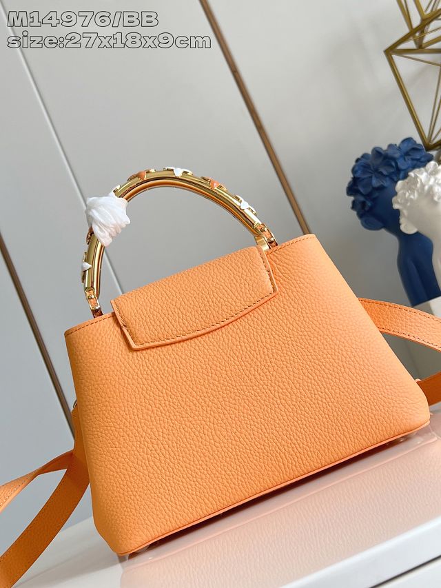 Louis vuitton original calfskin capucines BB handbag M14976 orange