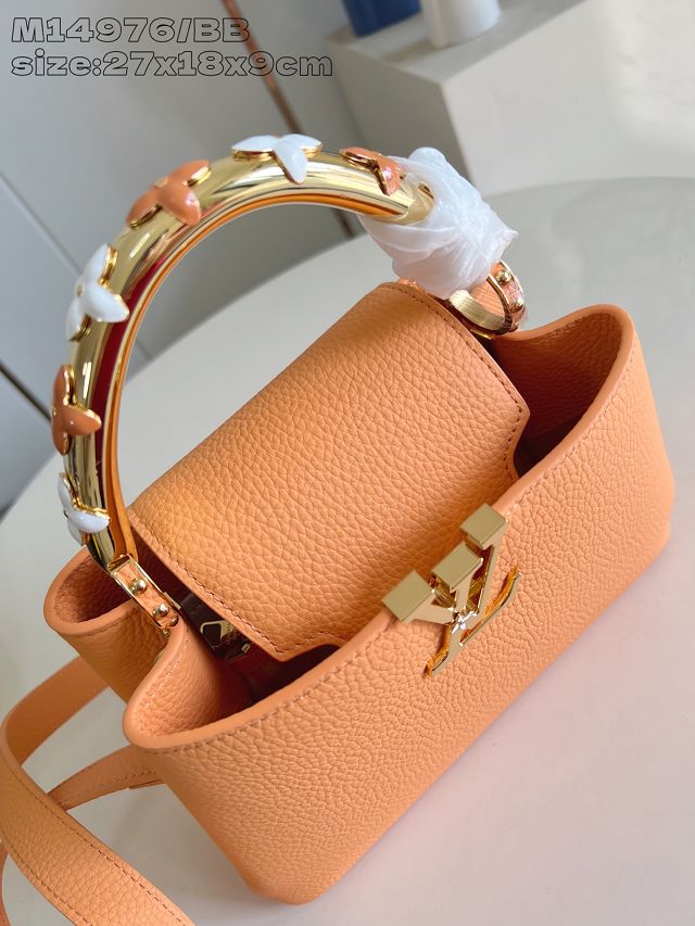 Louis vuitton original calfskin capucines BB handbag M14976 orange