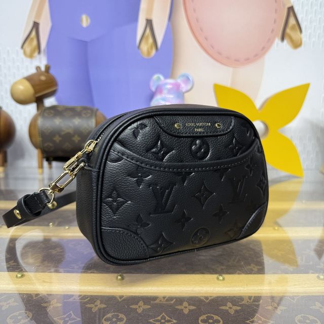 Louis vuitton original calfskin tiny camera bag M25518 black