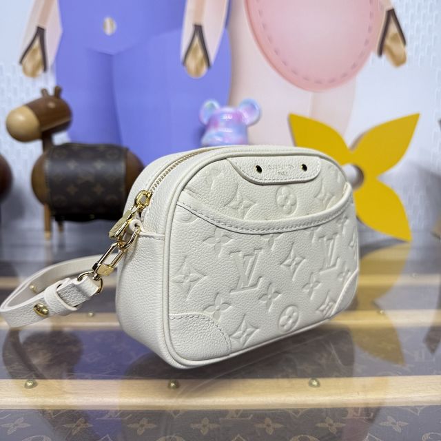 Louis vuitton original calfskin tiny camera bag M26509 white