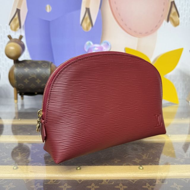 Louis vuitton original epi leather pochette cosmetique M15197 bordeaux