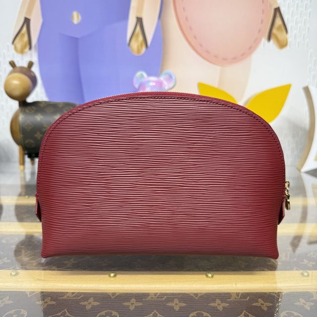 Louis vuitton original epi leather pochette cosmetique M15197 bordeaux