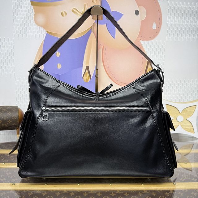 Louis vuitton original calfskin carry all travel bag M15175 black