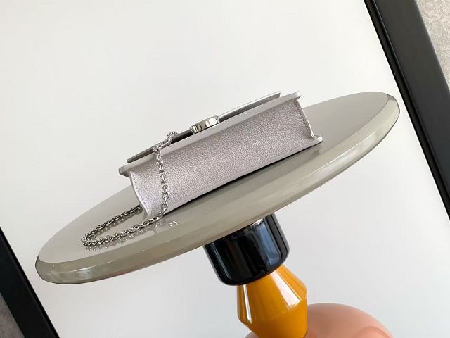 Louis vuitton original calfskin wallet on chain rosy M13570 brume