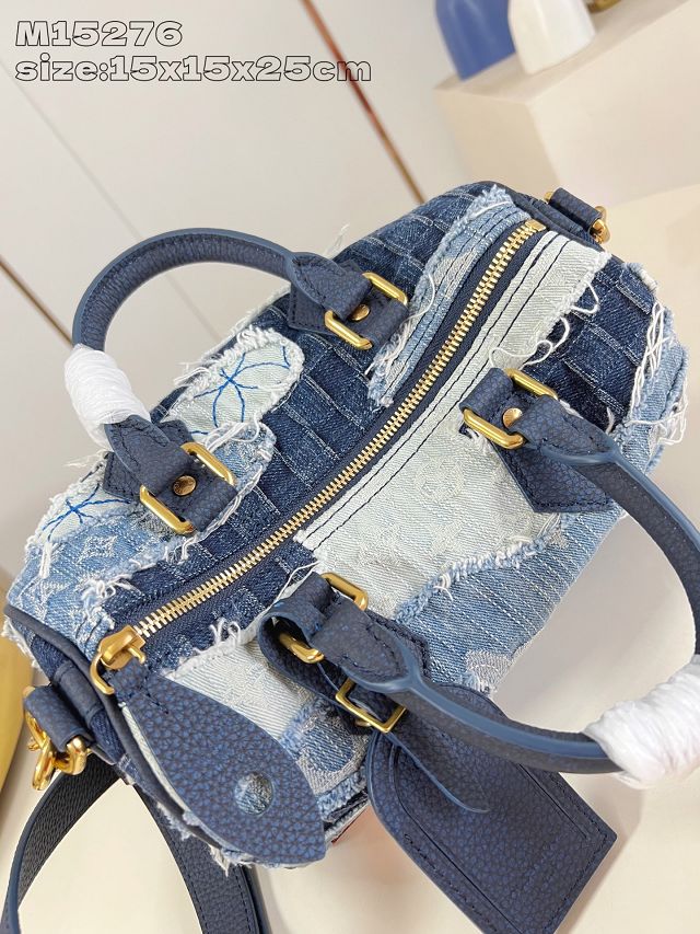 Louis vuitton original denim speedy 25 M15276 blue