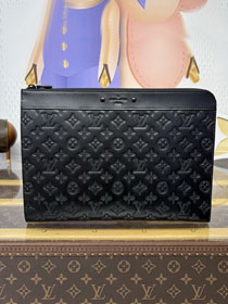 Louis vuitton original monogram calfskin pochette jour M82080 black