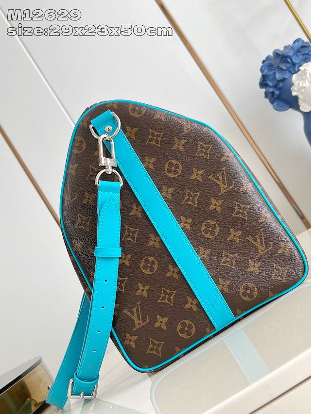 Louis vuitton original monogram canvas keepall 50 M46771 blue