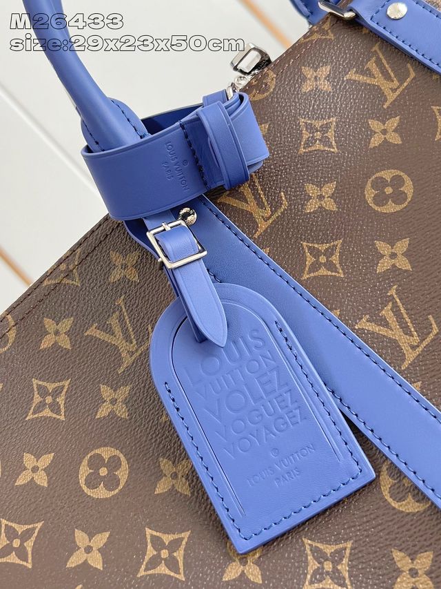 Louis vuitton original monogram canvas keepall 50 M46771 dark blue
