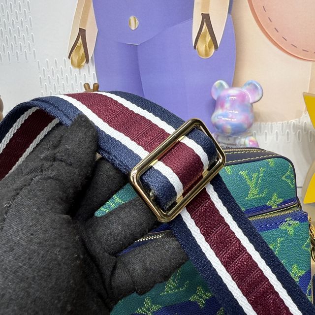 Louis vuitton original monogram canvas trio messenger bag M26026 green&blue