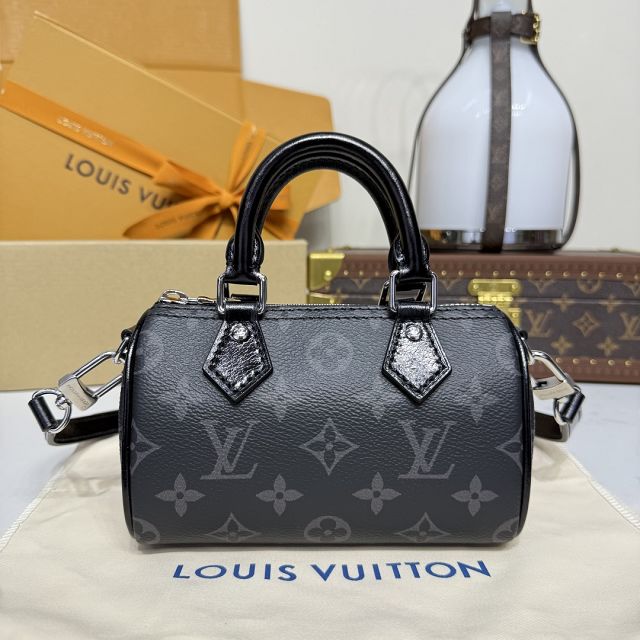 Louis vuitton original monogram eclipse nano speedy M26573