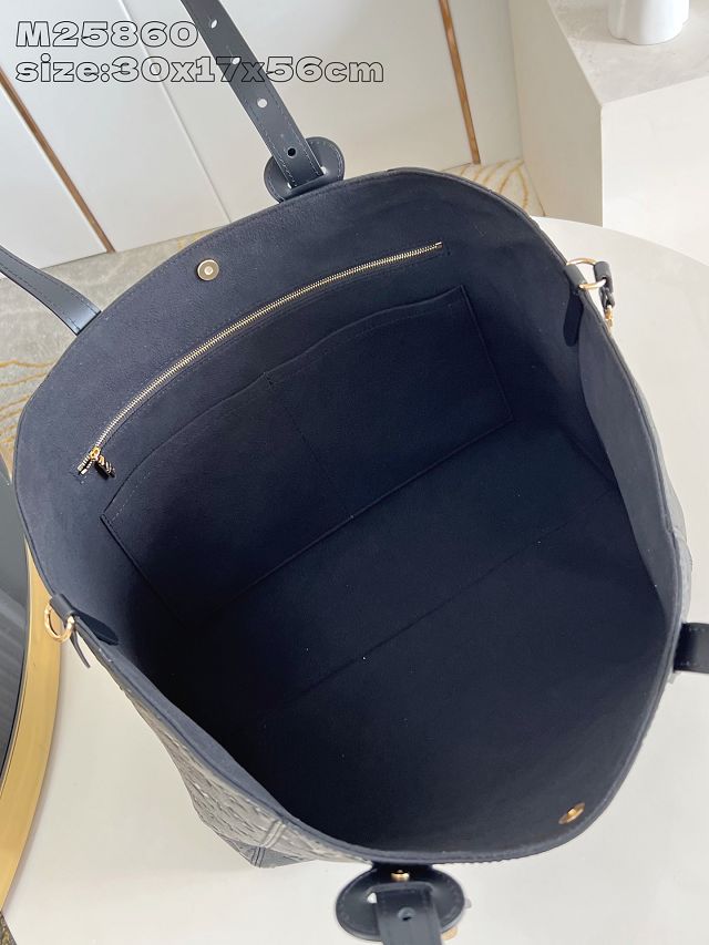 Louis vuitton original calfskin all in one mm handbag M25860 black