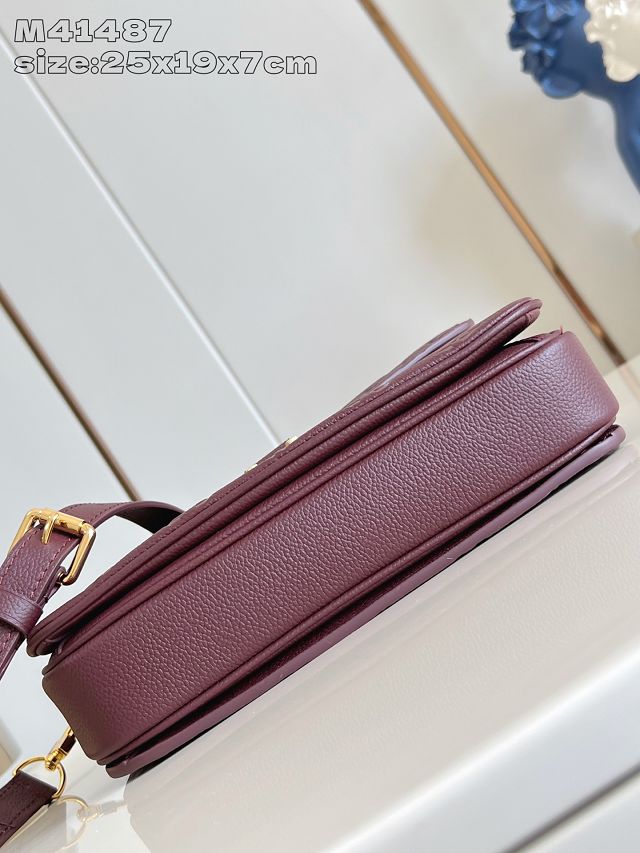 Louis vuitton original calfskin pochette metis M25939 garnet