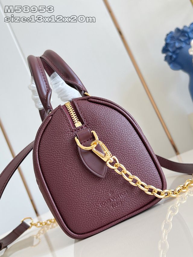 Louis vuitton original calfskin speedy 20 M25929 garnet