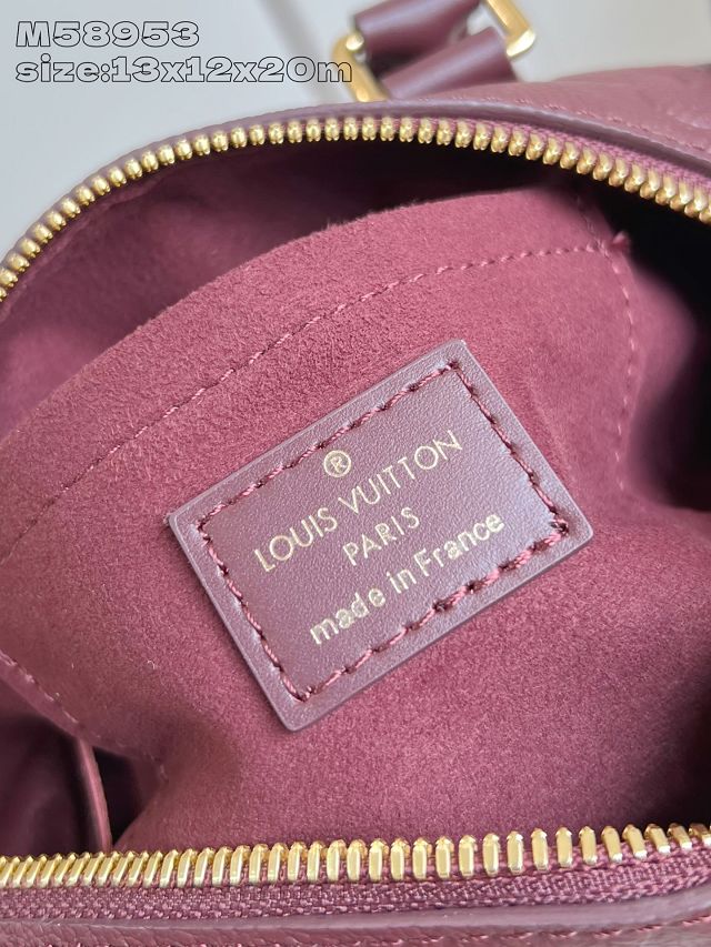 Louis vuitton original calfskin speedy 20 M25929 garnet