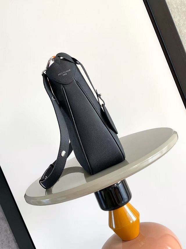 Louis vuitton original mahina calfskin all around MM M14618 black