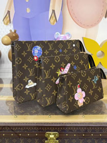 Louis vuitton original monogram canvas trio toilet pouch M15357