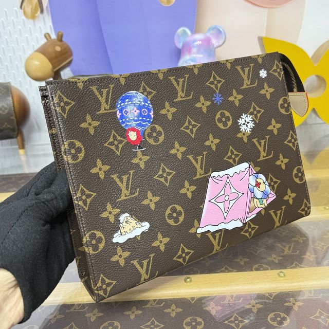Louis vuitton original monogram canvas trio toilet pouch M15357