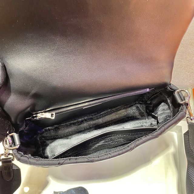Prada original nylon large shoulder bag 1BD291 black