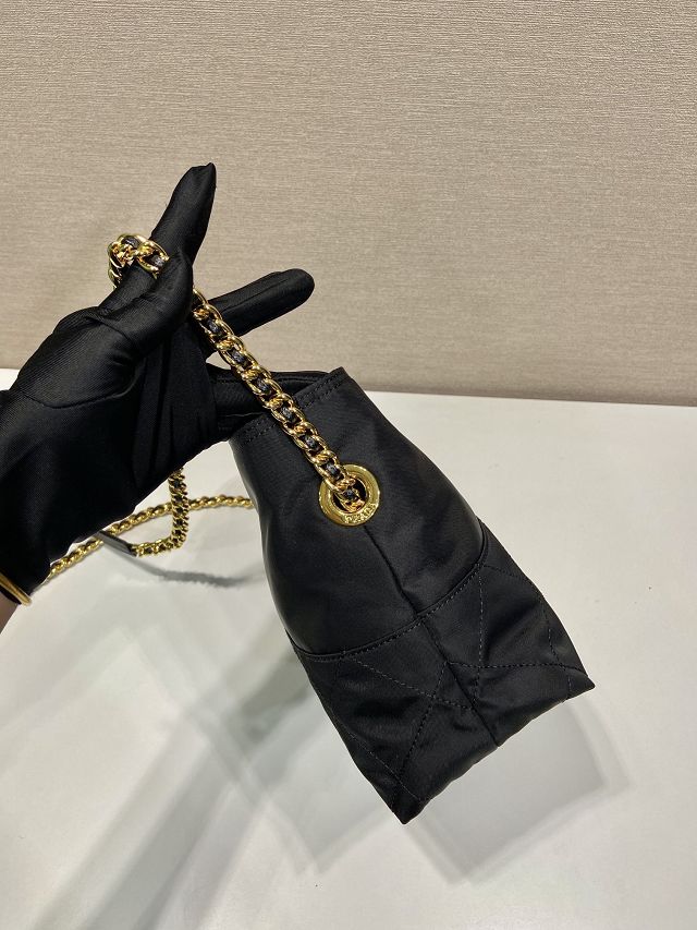 Prada original nylon small tote bag 1BD645 black