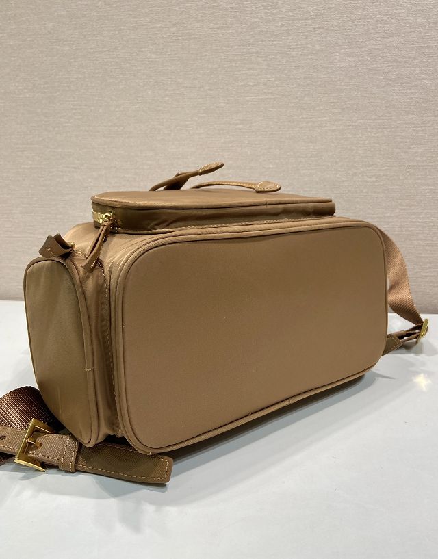 Prada original nylon medium backpack 1BZ081 brown