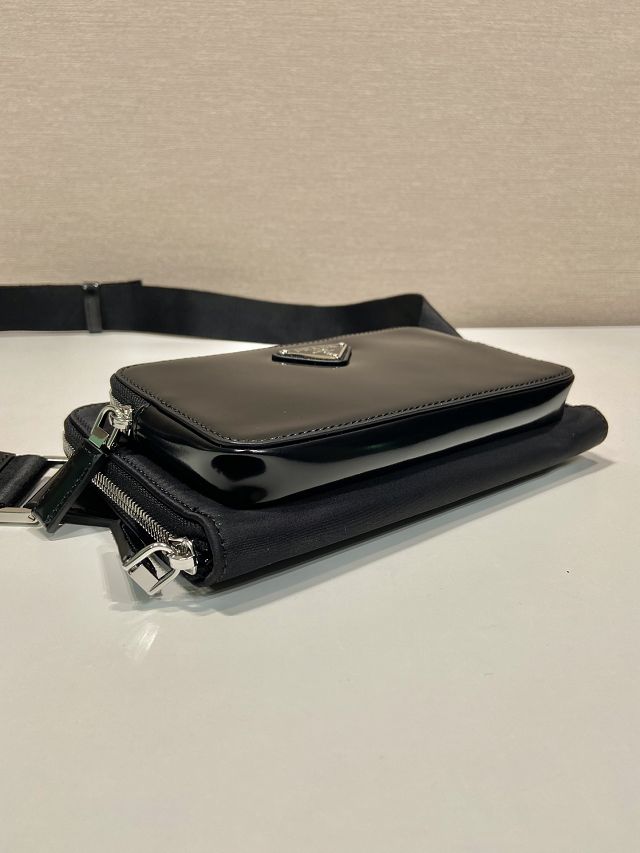 Prada original calfskin belt bag 2VH156 black