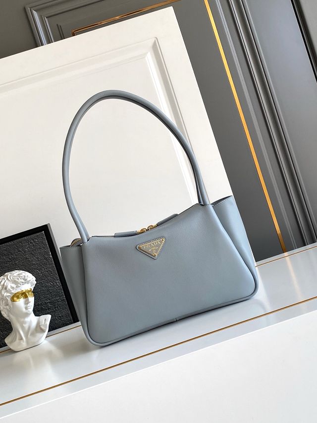 Prada original calfskin darling medium shoulder bag 1BA444 light blue