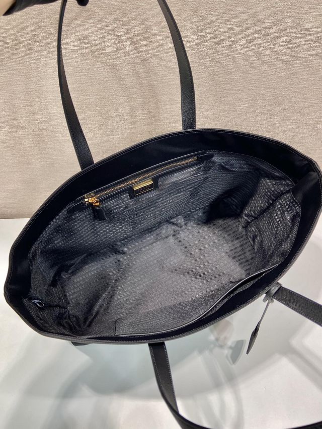 Prada original nylon large tote bag 1BG527 black 