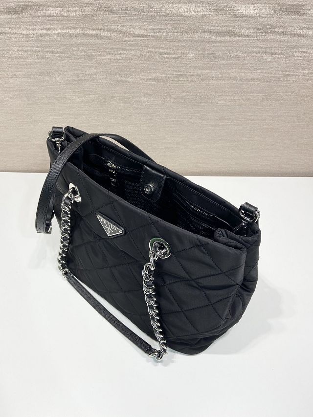Prada original nylon medium tote bag 1BD650 black