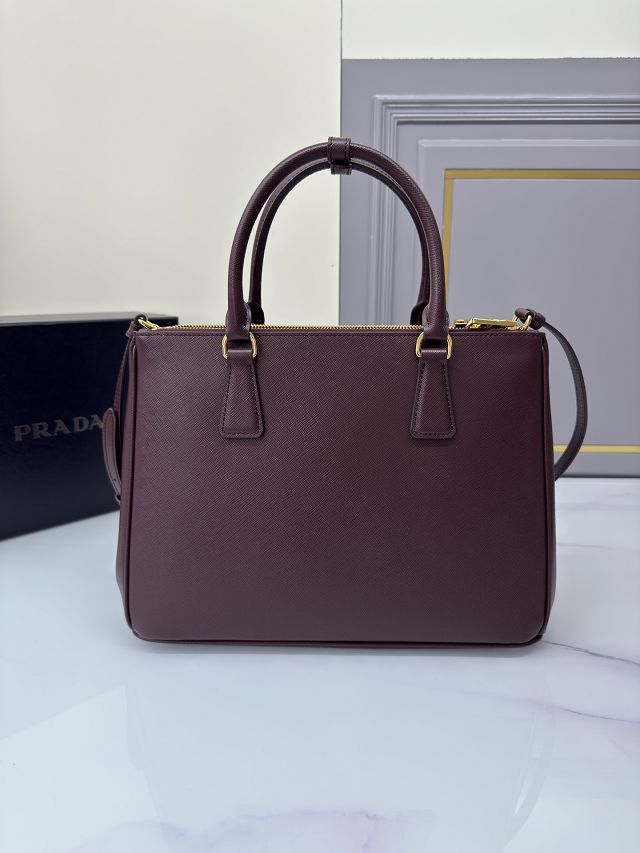 Prada original saffiano calfskin galleria large bag 1BA274 bordeaux