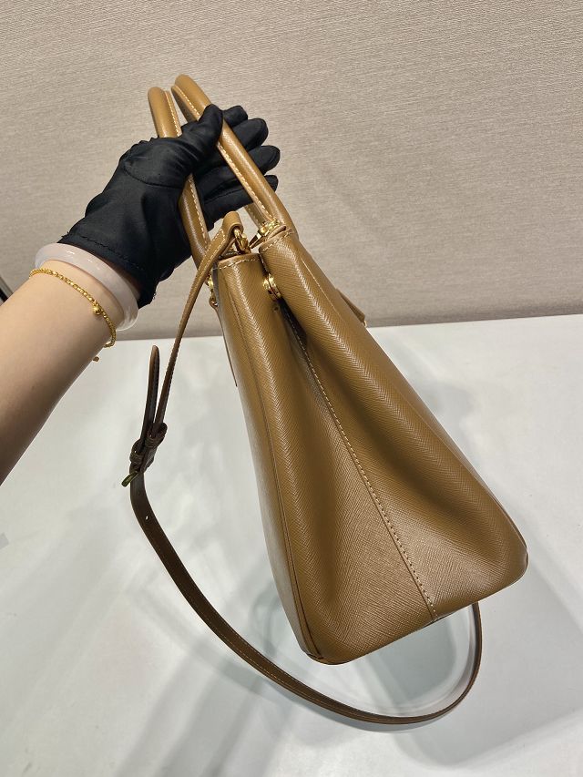 Prada original saffiano calfskin galleria large bag 1BA274 brown