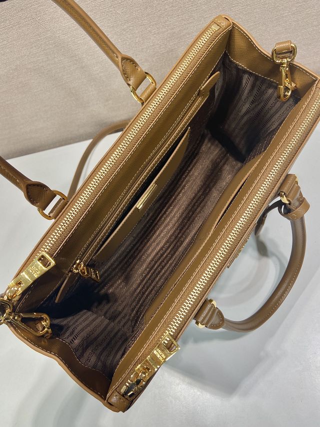 Prada original saffiano calfskin galleria large bag 1BA274 brown