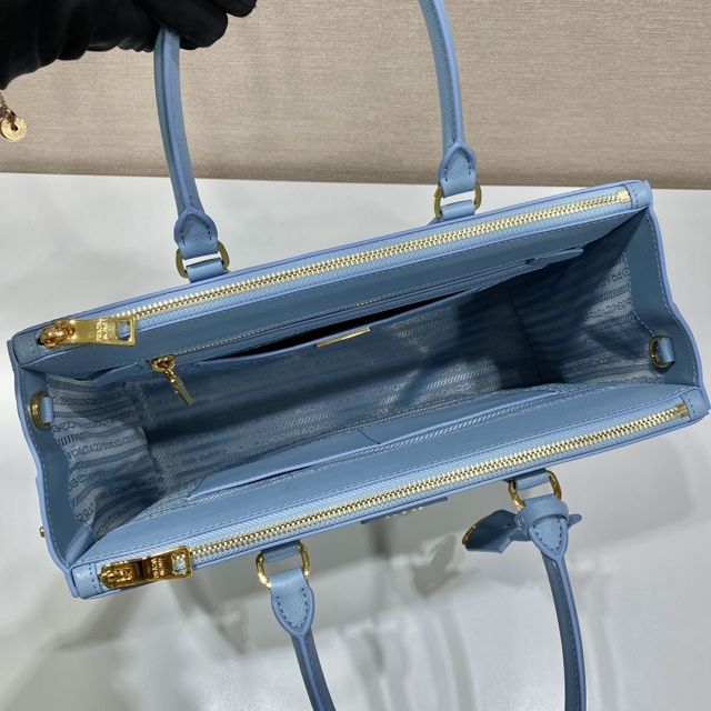 Prada original saffiano calfskin galleria large bag 1BA274 light blue