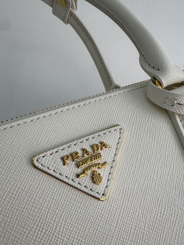 Prada original saffiano calfskin galleria medium bag 1BA863 white