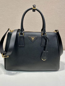 Prada original soft calfskin galleria large bag 1BA274 black