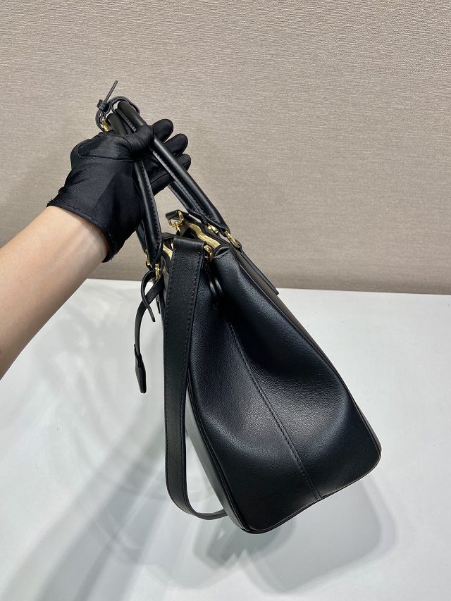 Prada original soft calfskin galleria large bag 1BA274 black